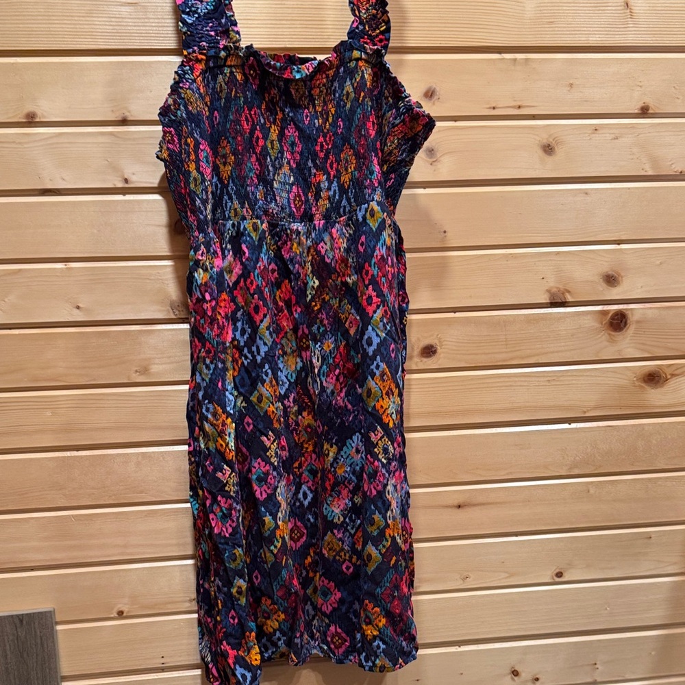 Terra & Sky Multicolor Geometric Midi Dress